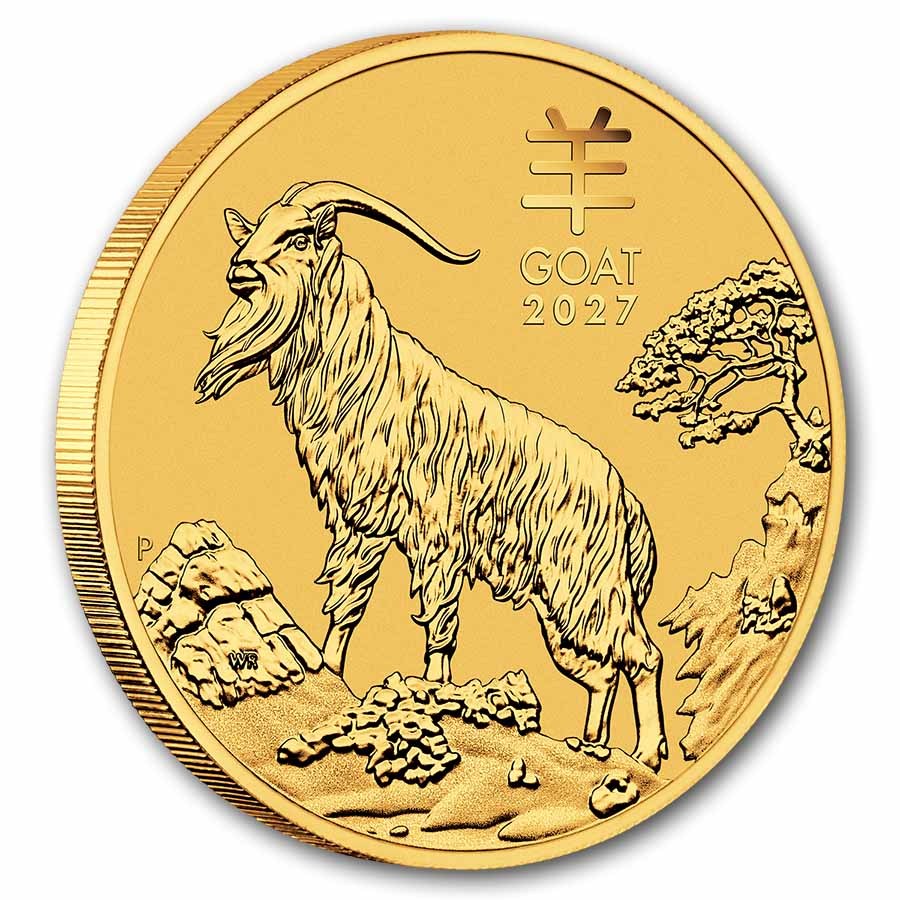 2027 Australian Lunar Series III Year of the Goat 1/20oz Gold Bullion Coin