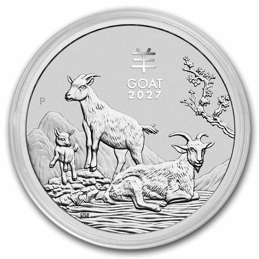 2027 Australian Lunar Series III Year of the Goat 1oz Silver Bullion Coin