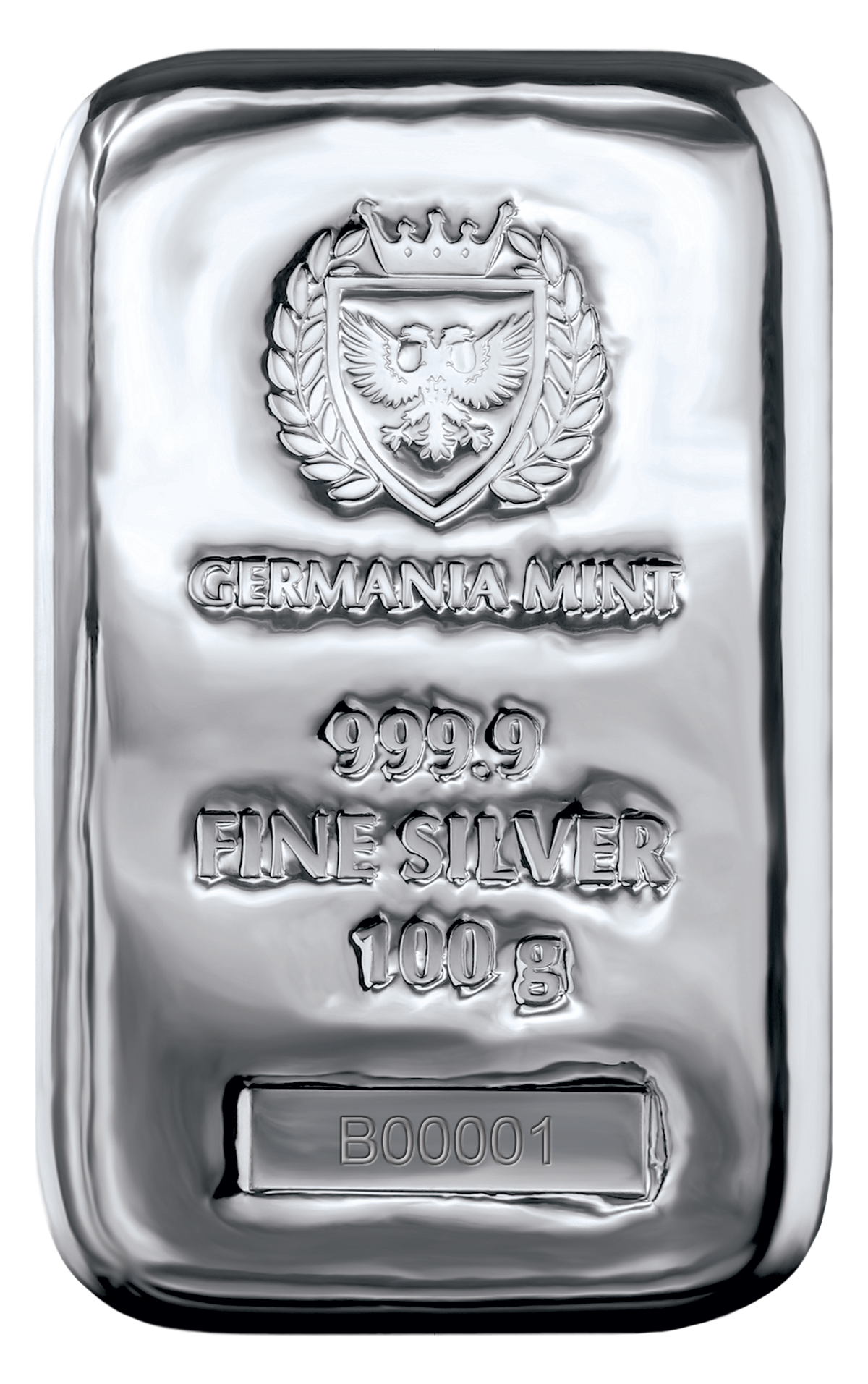 Germania Mint 100g ag9999 cast bar