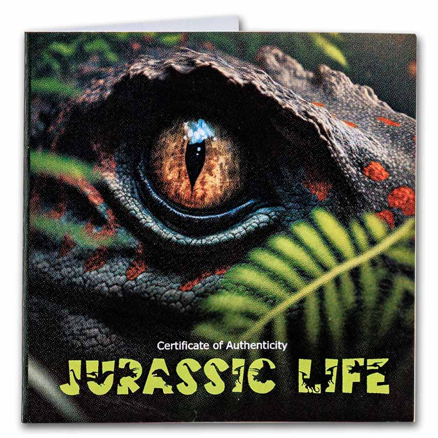 2026 Liberia Velociraptor Jurassic Life Ag999 1oz UHR