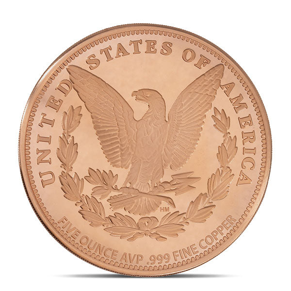 Copper Morgan Round - 5 AVDP Oz, .999 Pure Copper