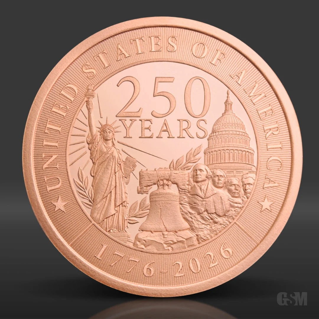 1 oz U.S. 250th Anniversary Copper Round