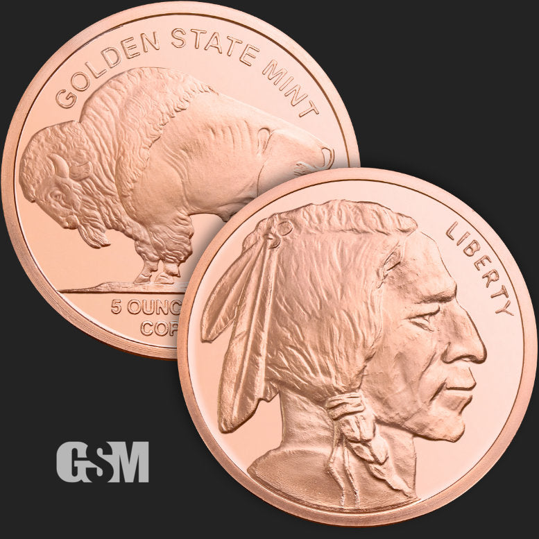 5 oz Buffalo Copper Round