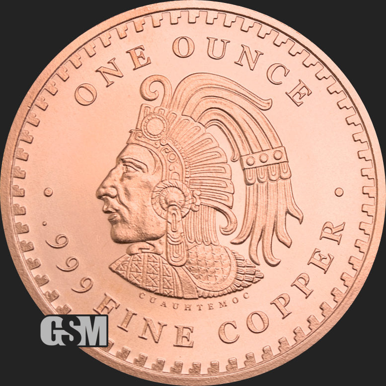 1 oz Aztec Calendar Copper Round