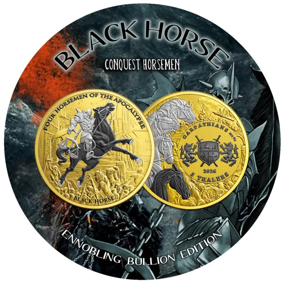 Sold Out 2026 Black Horse 1oz .999 Fine Silver