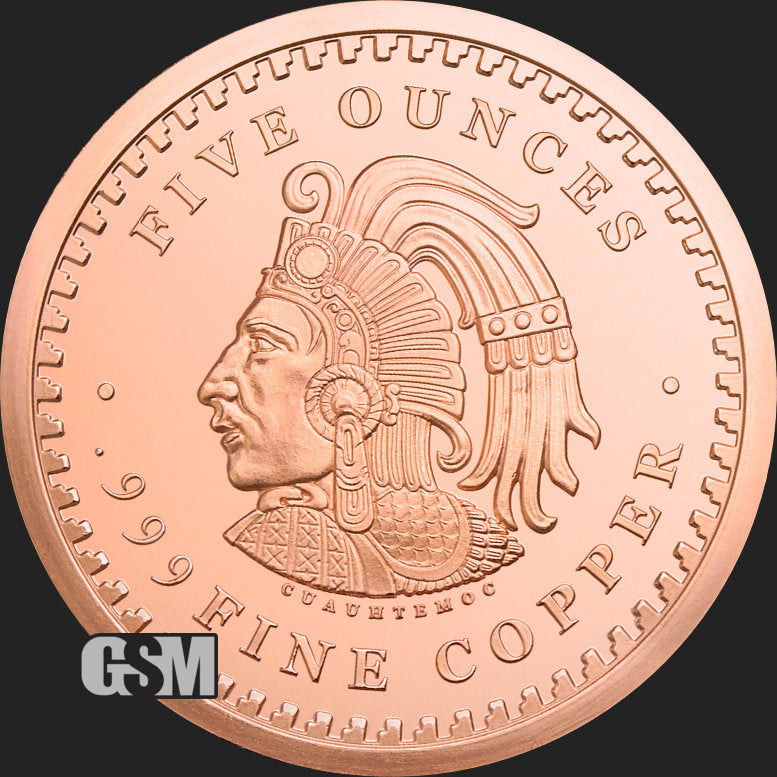 5 oz Aztec Calendar Copper Round