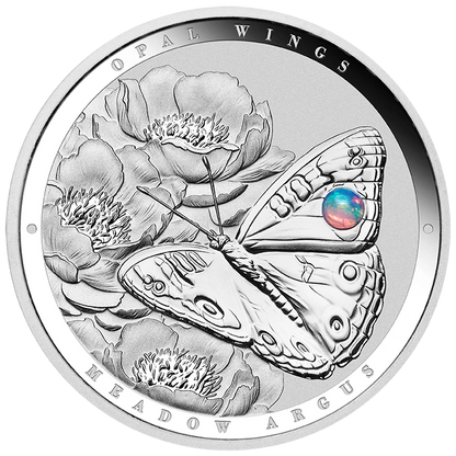 2026 $2 Niue Australian Opal Wings Meadow Argus 1oz Proof Ag999