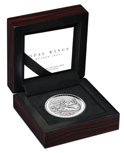 2026 $2 Niue Australian Opal Wings Meadow Argus 1oz Proof Ag999