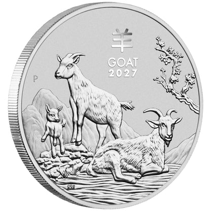 2027 Australian Lunar Series III Year of the Goat 1/2oz Silver Bullion Coin