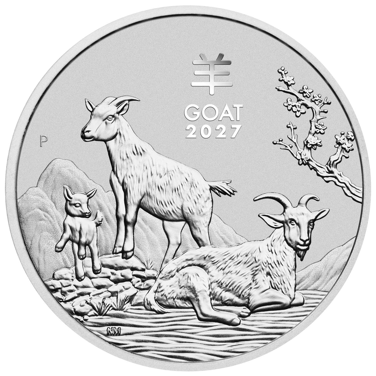 2027 Australian Lunar Series III Year of the Goat 1/2oz Silver Bullion Coin