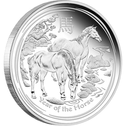 2014 Australian Lunar Series II Year of the Horse 1/2oz Silver Proof Coin
