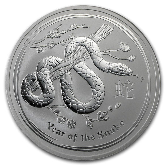 2013 $10 Year of the Snake 10 oz 999 Ag