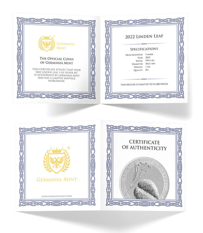 2022 Linden Leaf 1 oz 999.9 Ag