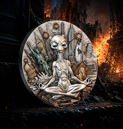 2026 $5 Niue The Darkest Hour 2 oz 999.9 Ag
