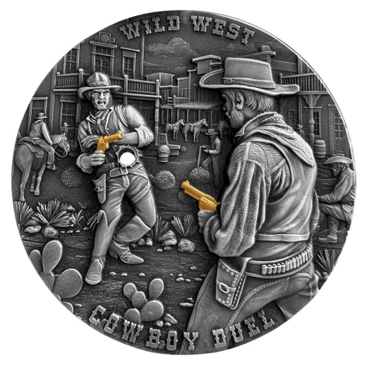 2024 2000 CFA Cameroon Cowboy Duel 2 oz 999.9 Ag