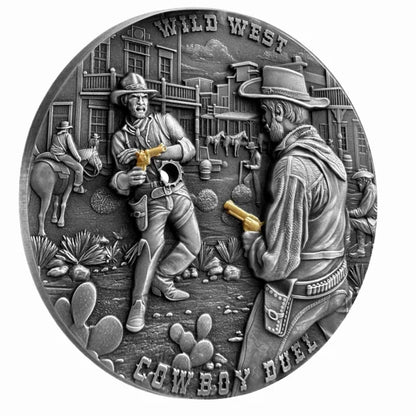 2024 2000 CFA Cameroon Cowboy Duel 2 oz 999.9 Ag