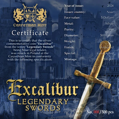 2024 $5 Niue Excalibur