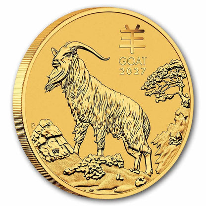 2027 Australian Lunar Series III Year of the Goat 1/20oz Gold Bullion Coin