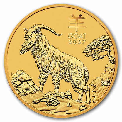 2027 Australian Lunar Series III Year of the Goat 1/20oz Gold Bullion Coin