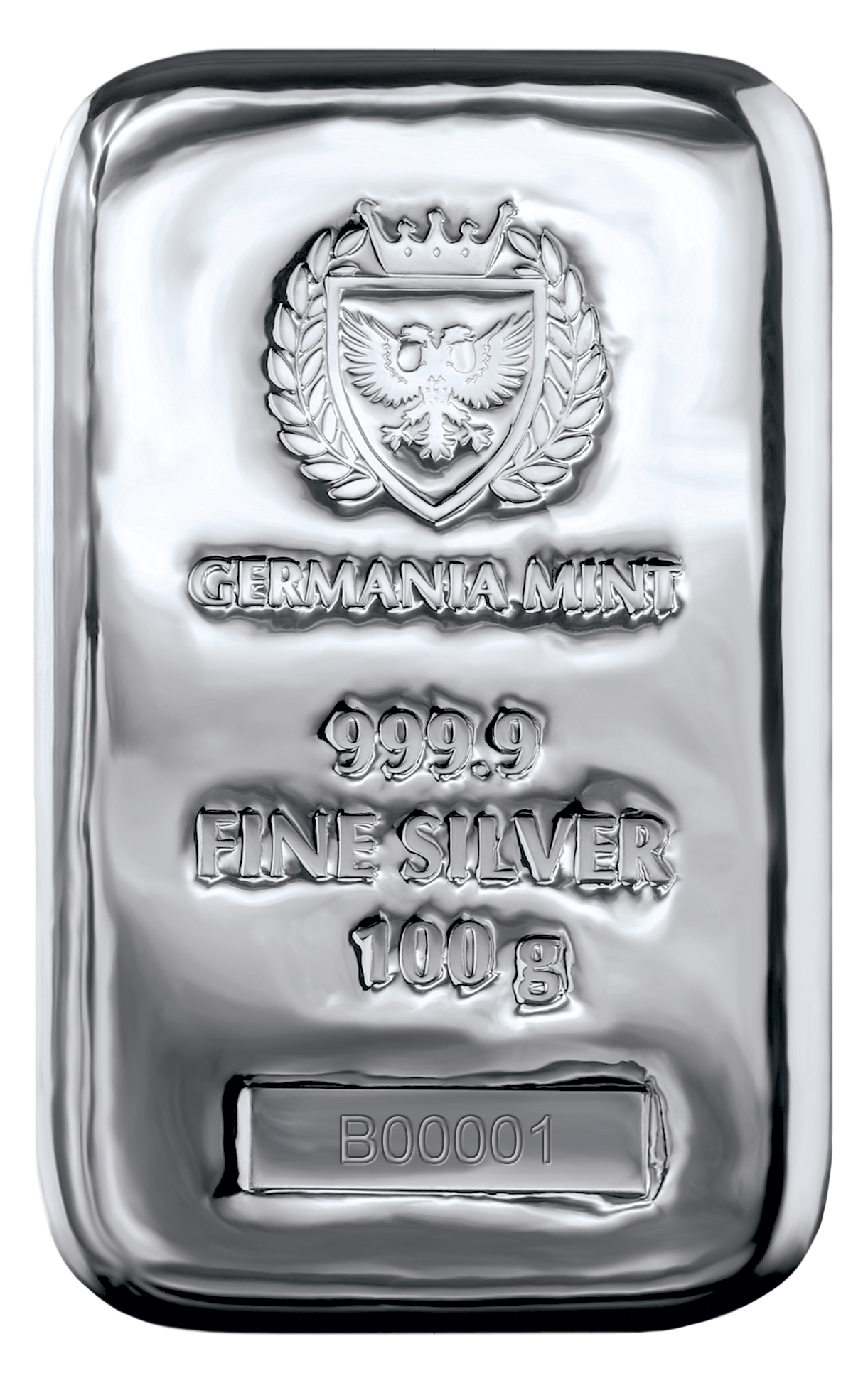 Germania Mint 100g ag9999 cast bar