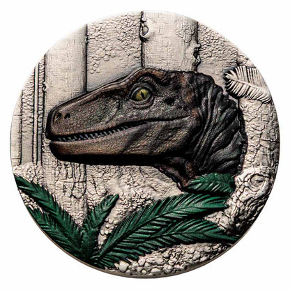 2026 Liberia Velociraptor Jurassic Life Ag999 1oz UHR