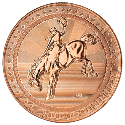 Scottsdale Cowboy with Buffalo Privy 1 oz Copper Round