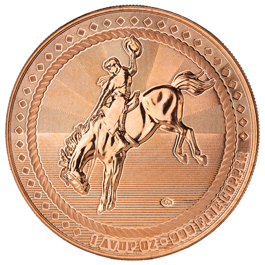 Scottsdale Cowboy with Buffalo Privy 1 oz Copper Round