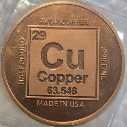 Copper Libertad Round - 5 AVDP Oz, .999 Pure Copper
