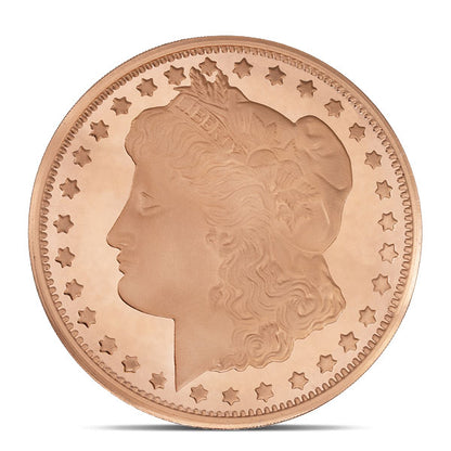 Copper Morgan Round - 5 AVDP Oz, .999 Pure Copper