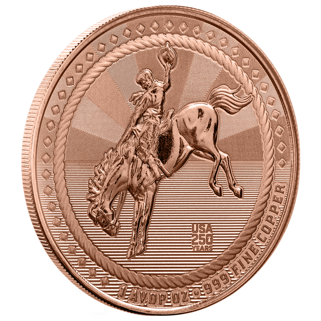 Scottsdale Cowboy with 250th Privy 1 oz Copper Round