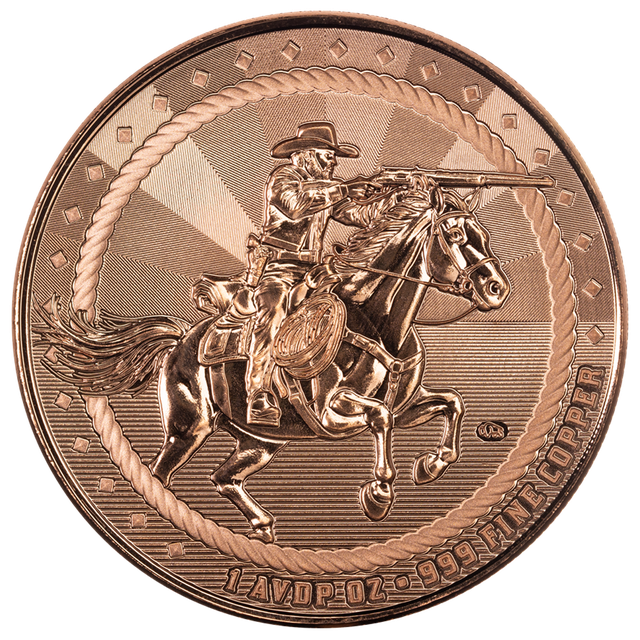 Scottsdale Mint 1 AVDP oz Copper Rifleman Round – .999 Fine Copper