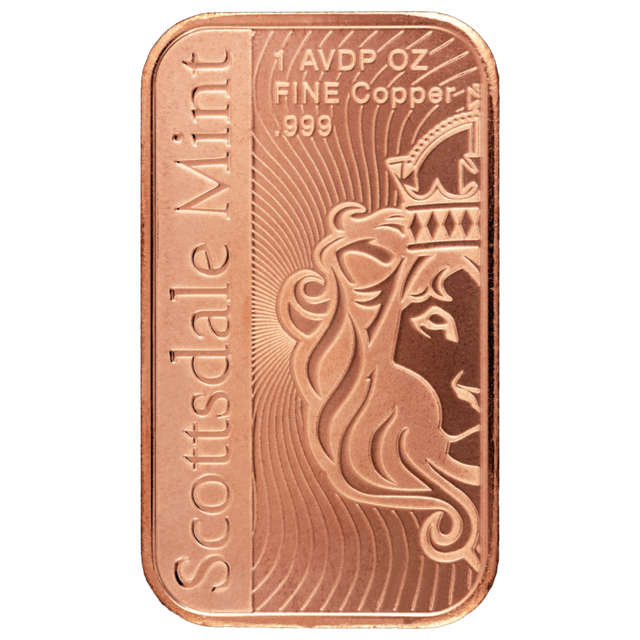 Scottsdale Mint Vortex 1 AVDP oz Copper Bar