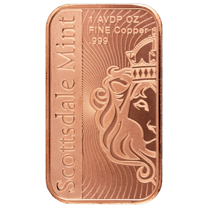 Scottsdale Mint Vortex 1 AVDP oz Copper Bar