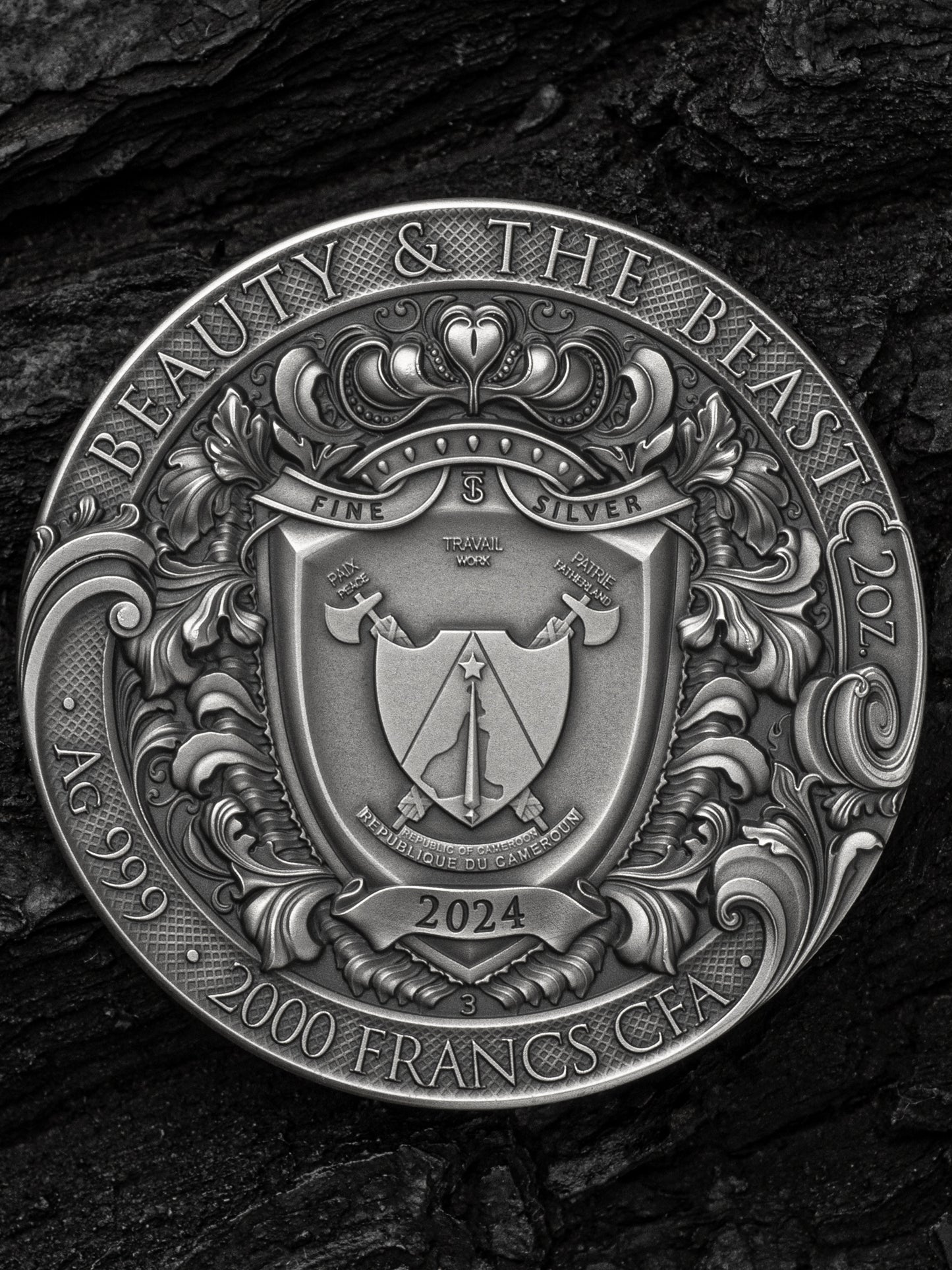 2024 Beauty and the Beast 2 oz 999.9 Ag