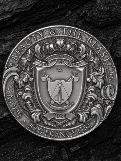 2024 Beauty and the Beast 2 oz 999.9 Ag