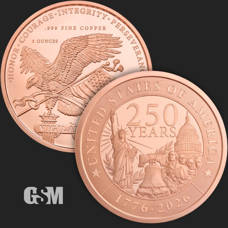 5 oz U.S. 250th Anniversary Copper Round