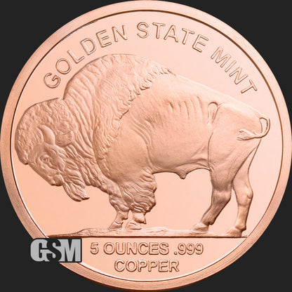5 oz Buffalo Copper Round