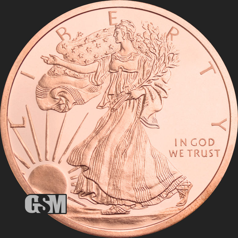 1 oz Walking Liberty Copper Round