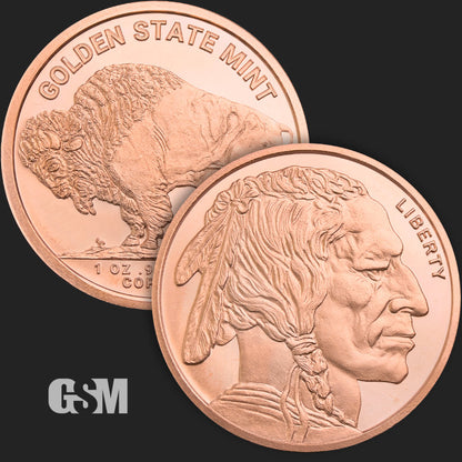 1 oz Buffalo Copper Round