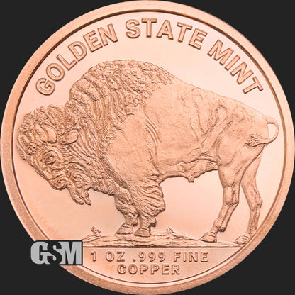 1 oz Buffalo Copper Round