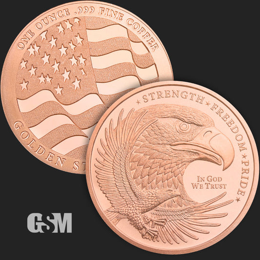 1 oz GSM Copper Eagle Round