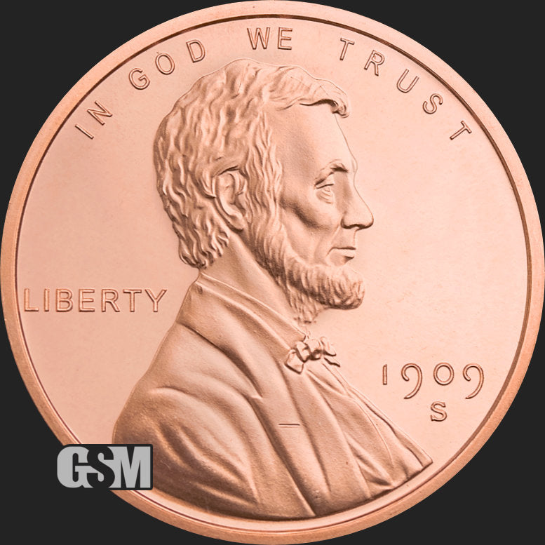 1 oz Lincoln Wheat Cent Copper Round