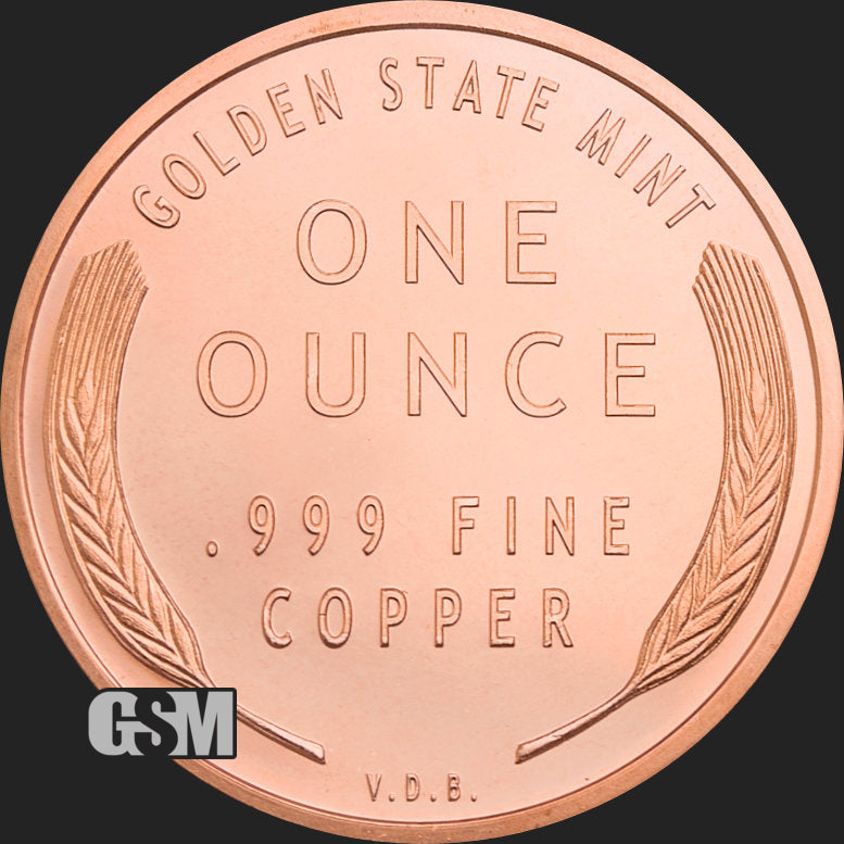 1 oz Lincoln Wheat Cent Copper Round