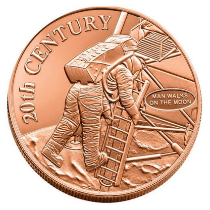 1 oz. Highland Mint Copper Round .999 Fine - Man on the Moon -