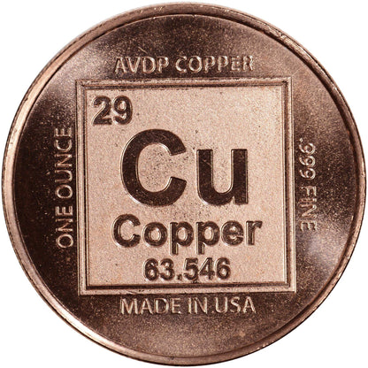 1 oz. Highland Mint Copper Round .999 Fine - Lunar Calendar -