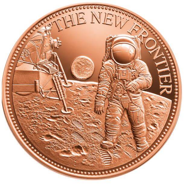 1 oz. Highland Mint Copper Round .999 Fine - New Frontier -