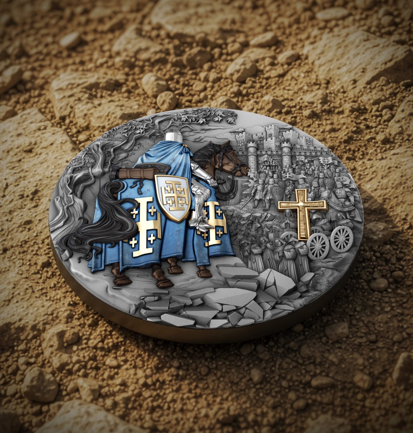 2026 $5 Niue JERUSALEM KNIGHTS 2 oz 999.9 Ag