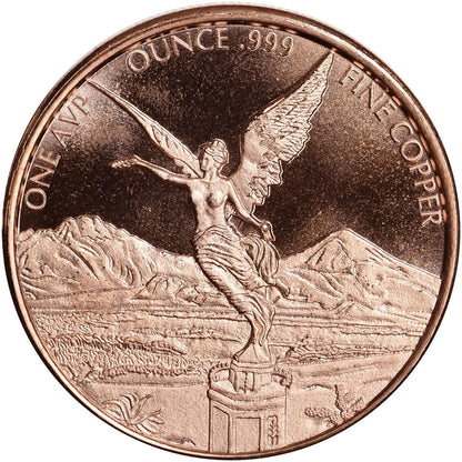 1 oz. Highland Mint Copper Round .999 Fine - Libertad -