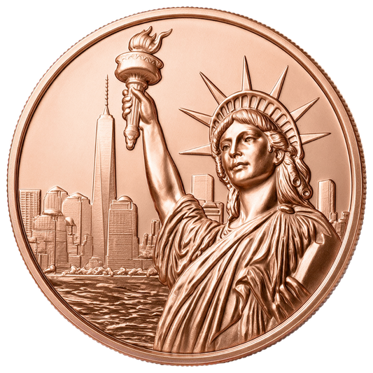 Statue of Liberty 1 AVDP oz Copper .999 Fine Round