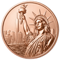 Statue of Liberty 1 AVDP oz Copper .999 Fine Round